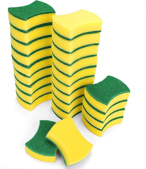 Kitchen Cleaning Sponges,Eco NonScratch for Dish,Scrub Sponges(Pack of