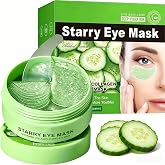SANZHUAN 60pcs/box Cucumber Collagen Starry Eye Mask with Fruit + Vegetable Extracts, Under Eye Patches for Puffy Eyes, Dark Circles, Undereye Bags, Eye Care, Hydrating Moisturizing Eye Mask Patch