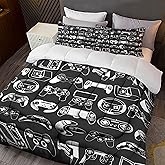 Sunnycitron Kids Comforter Sets Gamer Bedding Sets for Boys Teens Gaming Twin Bed Game Controller Room Decor,1 Comforter 2Pillowcase