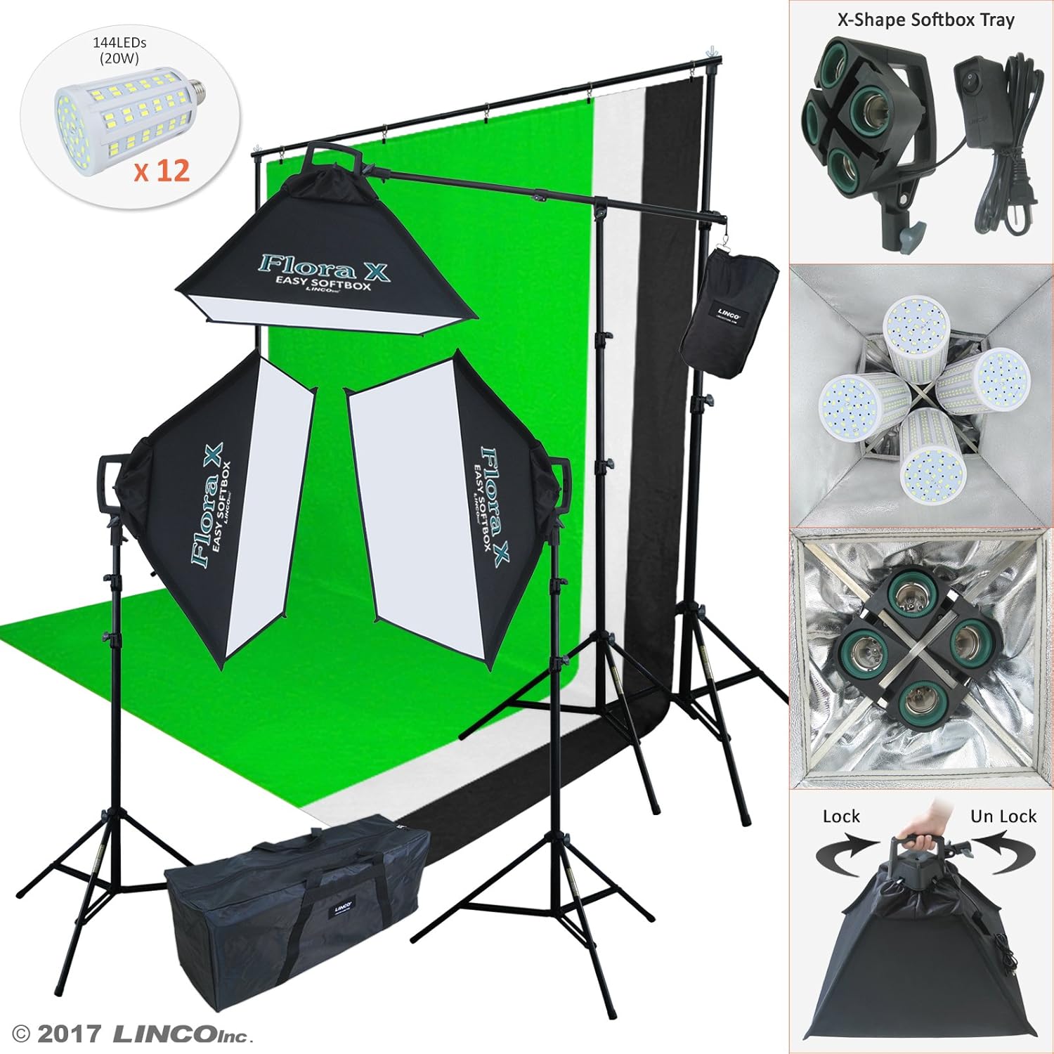 Best Studiopro Photography Studio Lighting Boom Arm Kit