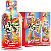 5-hour ENERGY FRUITY RAINBOW Flavor, 6 Count, Extra Strength Energy Shot | 1.93 Fl Oz, Amino Acids, B Vitamins, Sugar Free and Zero Calories