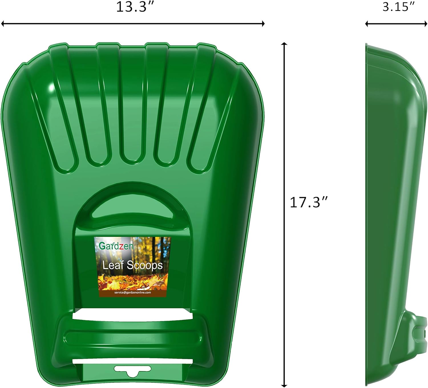 Gardzen Large Leaf Scoop Hand Rakes, Debris and Yard Waste Removal, Comes with 72 Gallon Garden Bag, Work Gloves, Protective Pads: Home Improvement