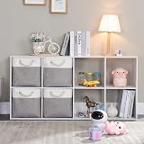 Mangata Canvas Storage Boxes 33x38x33cm Set of 4 Grey White Large Foldable view 2
