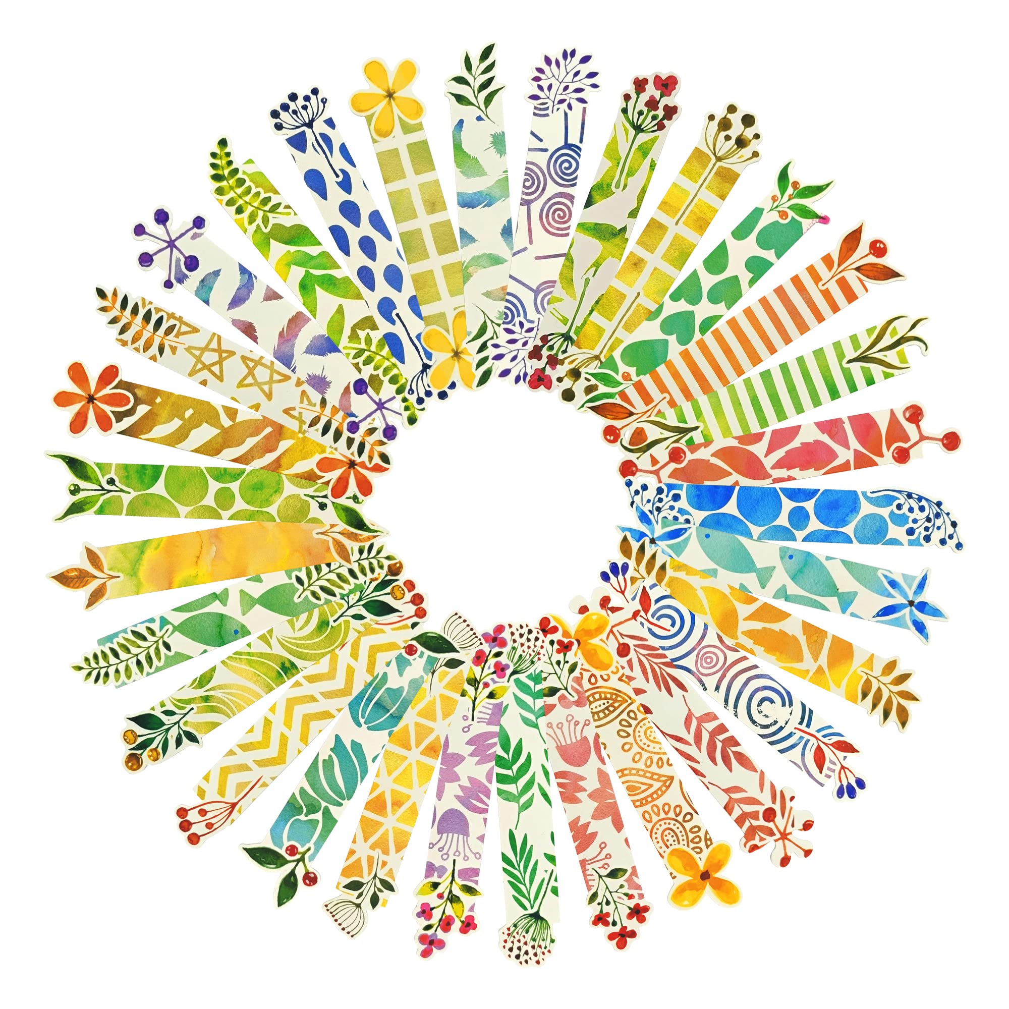 Wocoxo Natural Style Paper Bookmarks, 30 Pcs Cute Plant Bookmark Perfect for Any Book, Practical Students Reading Office Stationery Supplies (Plants)