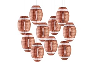 YUNXUAN Football Party Decorations Hanging Paper Lanterns for Sports Birthday Party Baby Shower Super Bowl Party Decorations Classroom Decor Pack of 10