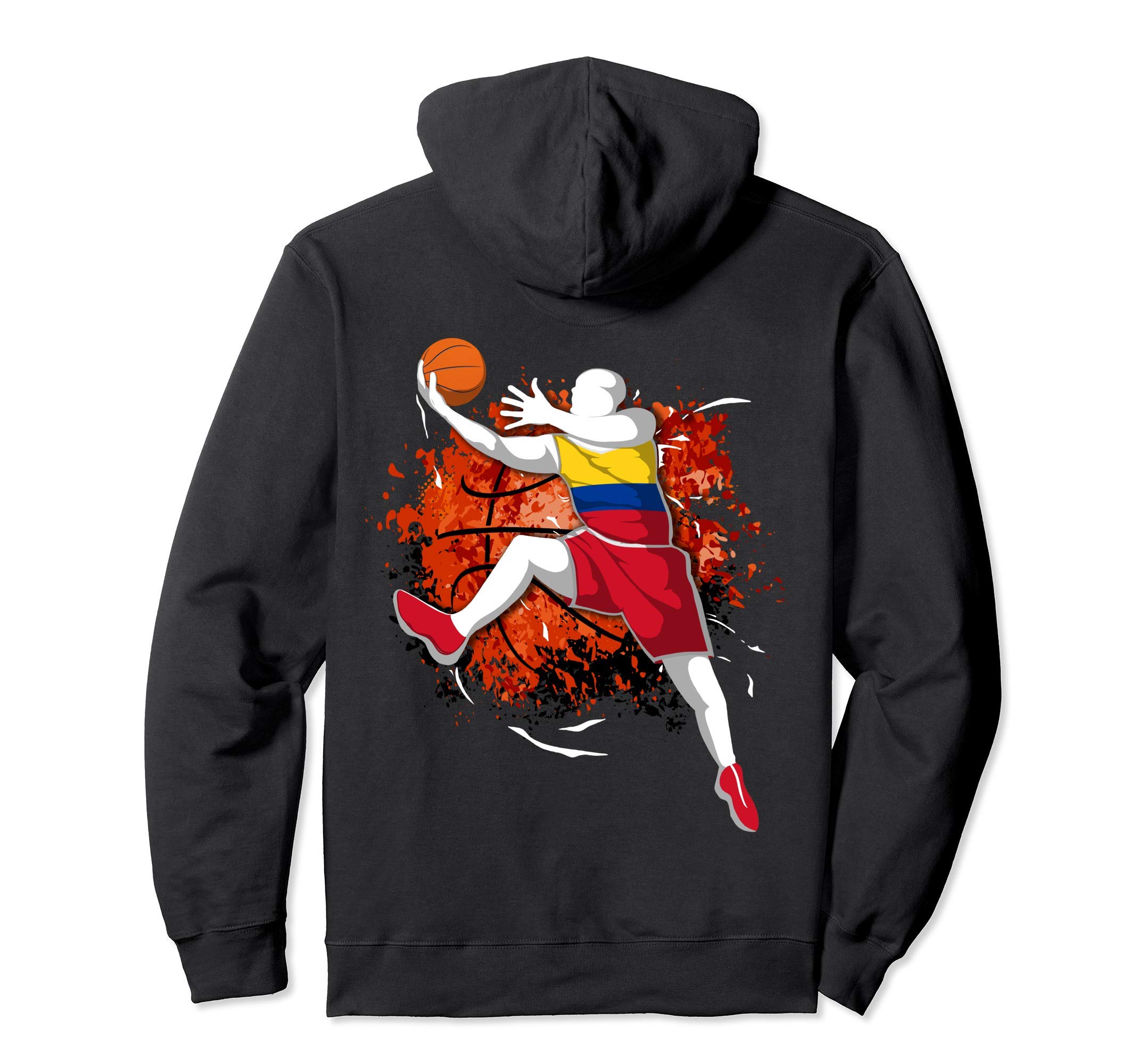 Proud Colombia Basketball Lovers Colombian National Flag Art Pullover Hoodie