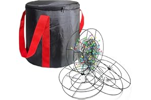 Joewuzun Christmas Light Storage Bag with 3 Metal Reels to Store up to 150 Foot of Holiday Christmas String Lights Tear Proof Oxford Fabric Zip up Bag for Tree Lights & Extension Cords Constructed