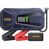 NACKEO Car Battery Jump Starter with Air Compressor 8000A 160PSI, Car Jumper Starter Portable (All Gas 12L Diesel), 12V Jump Box Car Battery with Auto-Shutoff Tire Inflator, Jumper Cables and Light