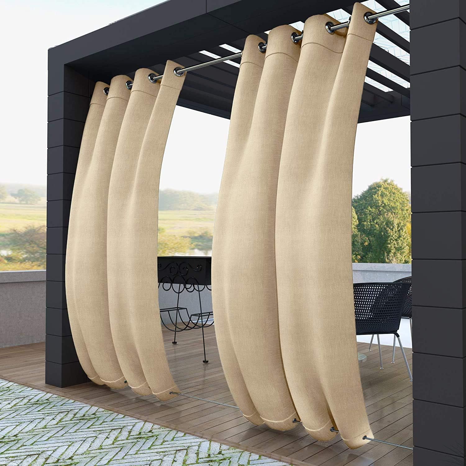 Choies Outdoor Windproof Curtains Waterproof Blackout