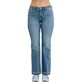 Judy Blue Womens Jeans - Mid Rise Slim Bootcut Tummy Control Release Hem