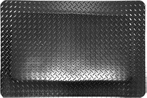 Rhino Mats, American Classic Diamond Anti-Fatigue Mats, Industrial Ergonomic Comfort Standing Mat for Work, Home, Garage, Office, Kitchen or Anywhere (Black 1" Thick, 3 FT. x 6 FT.)