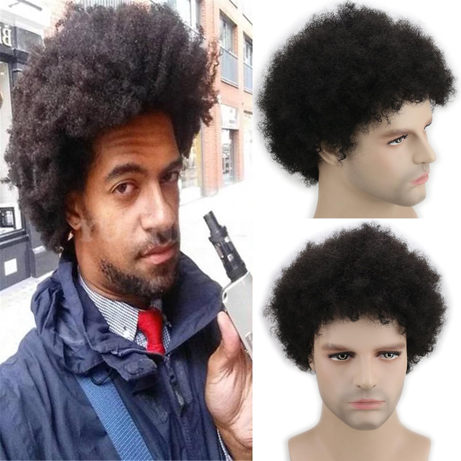 Amazon Com Dreambeauty Short Afro Kinky Curly Human Hair Wigs
