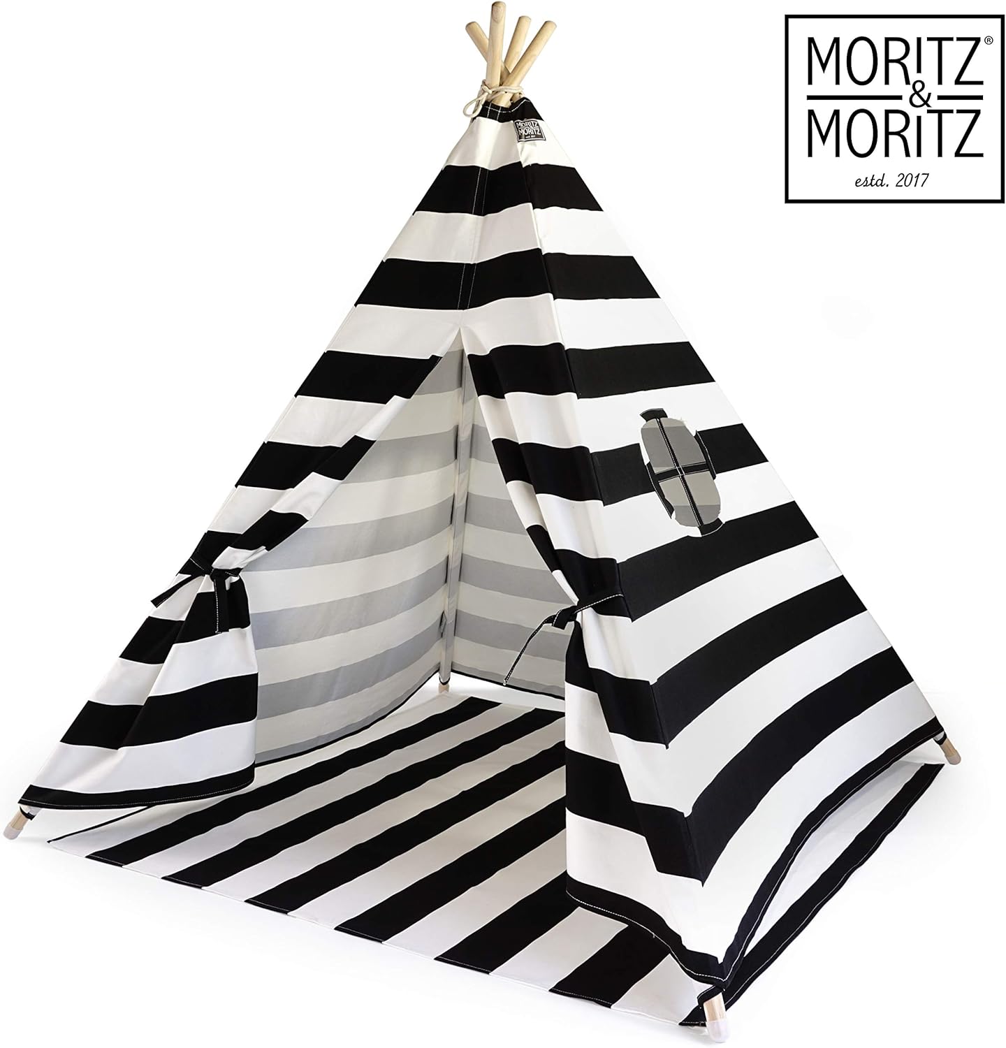 Hej Lønne Teepee Tent for Children with Floor Mat 120 x 120 x 150 cm, Children's Tent for Indoor Use