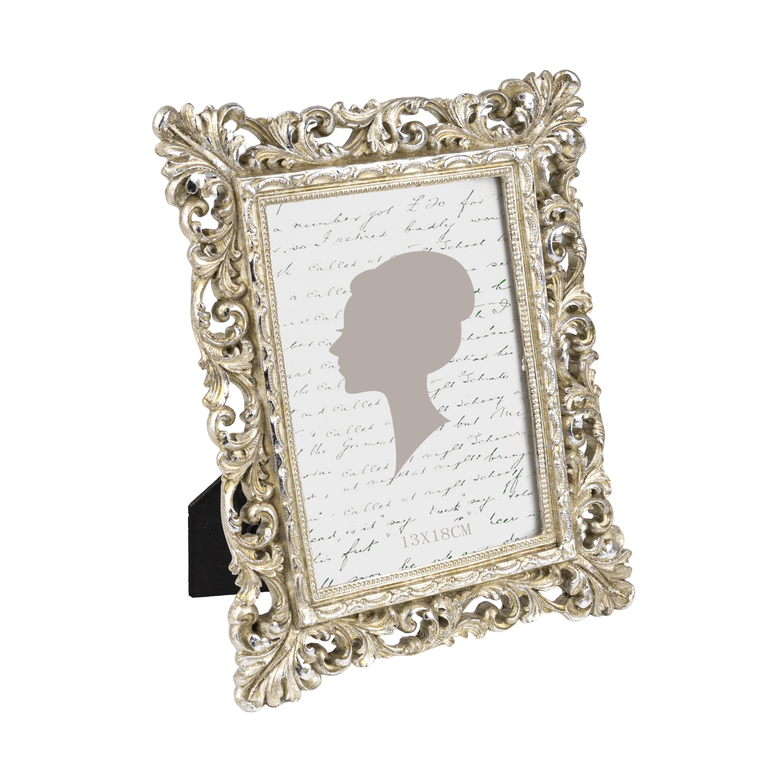 Vintage Picture Frame 5x7 Inch, Large Antique Photo Frames, Tabletop Wall Hanging, Gold