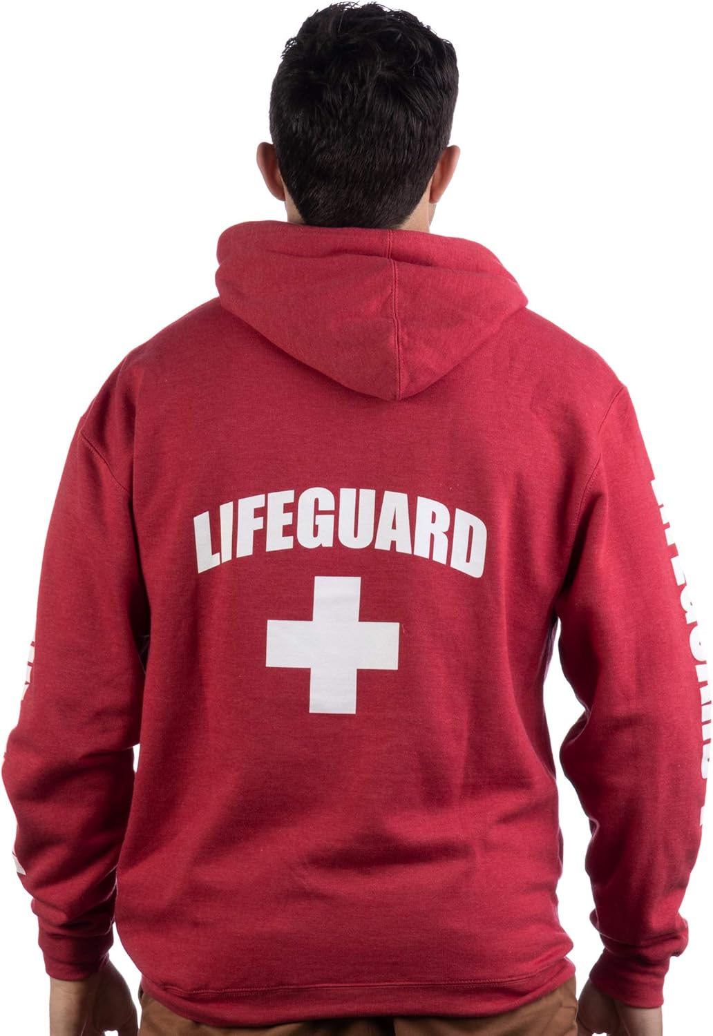 Red Unisex Uniform Fleece Hoody Sweatshirt Hoodie Sweater Men Women Lifeguard