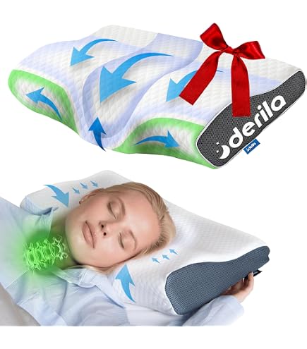 Amazon.com: Derila Ergo Cervical Neck Pillow and Cooling Cover