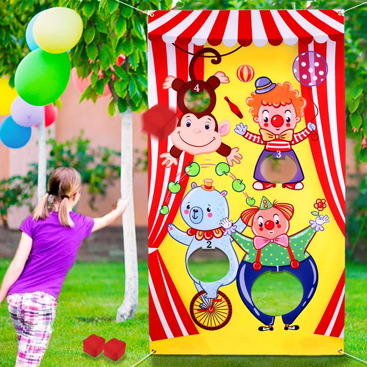 Konsait Carnival Toss Games with 3 Large Bean Bag, Fun