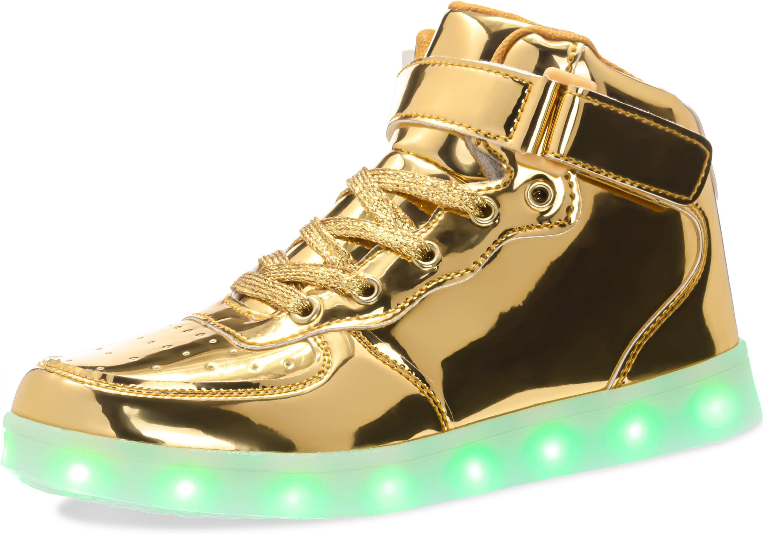 APTESOL Kids Youth LED Light Up Sneakers Unisex Boys Girls High Tops Cool Flashing Shoes for Toddler Littler Kid Big Kid