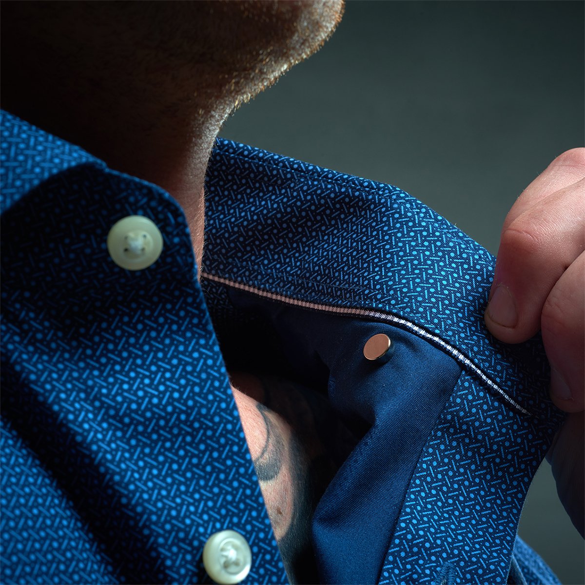 6 Power Buttons for Collar Stays Use with Metal