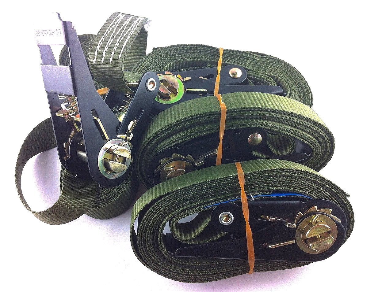 OVK Set Price for 4-Piece Set Lashing Straps Tie Down Straps Ratchet Straps and Length 4-6 Metres Optionally 800 Kg EN 12195-2