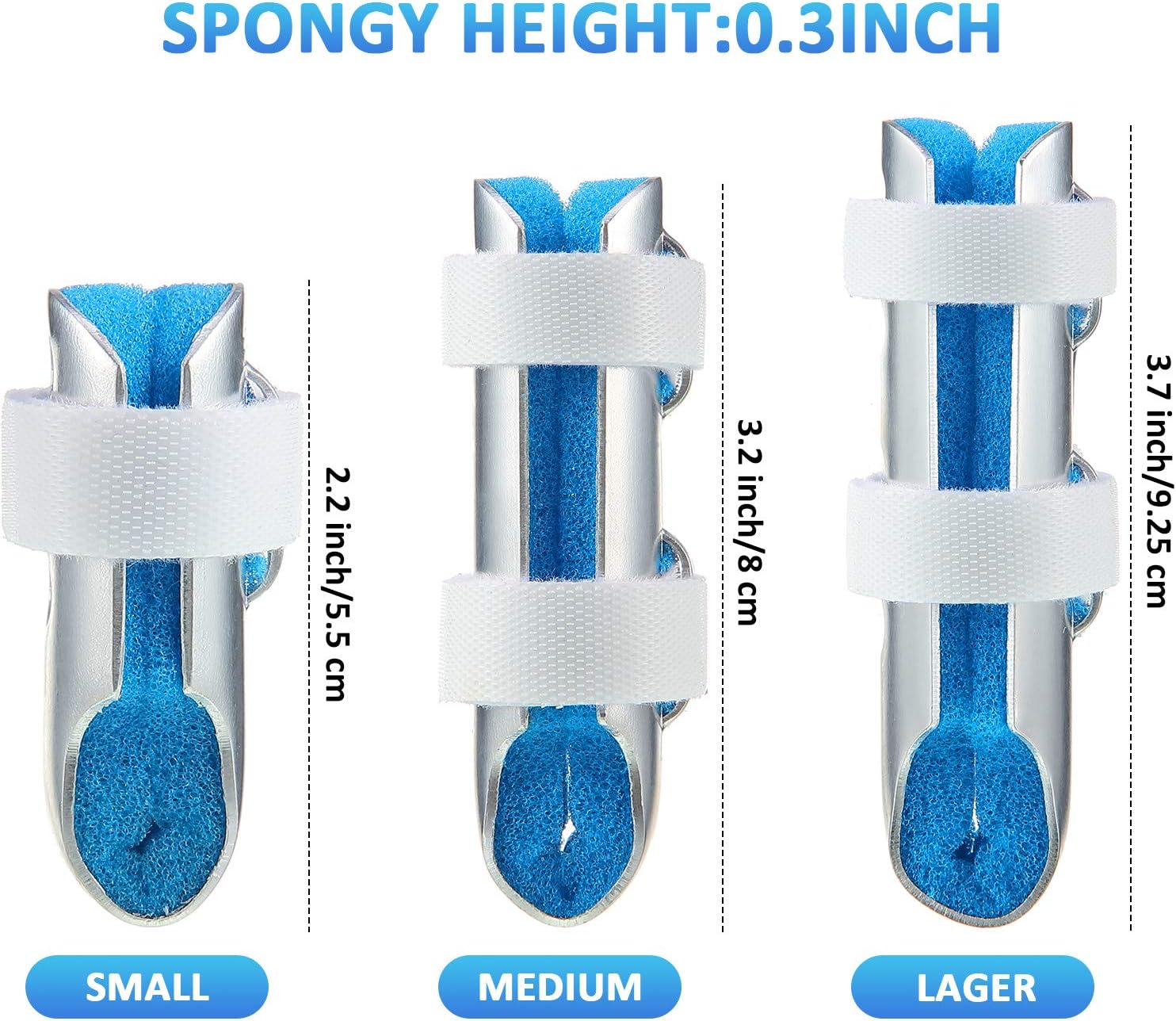 6 Pieces Finger Splints Metal Finger Support Finger Stabilizer for Adults and Children Finger Knuckle Joint Fixation, 3 Sizes: Health & Personal Care