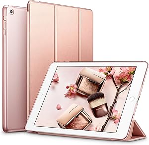 ESR Yippee Trifold Smart Case for iPad Mini 1/2/3, Lightweight Trifold Stand Case with Auto Sleep/Wake, Microfiber Lining, Hard Back Cover for iPad Mini 1/Mini 2/Mini 3, Rose