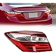 Dasbecan Driver Side Tail Light Compatible with Honda Accord Sedan 2016 2017 Left Rear Lamp Outer Replaces# ‎33550T2AA21 with LED