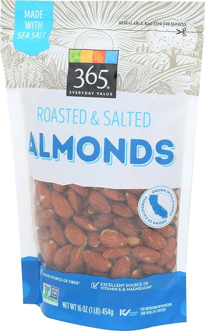 365 everyday value amonds, roasted&salted (099482434168)