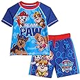 Paw Patrol Rubble Marshall Chase Pullover Rash Guard and Swim Trunks Outfit Set Toddler to Little Kid