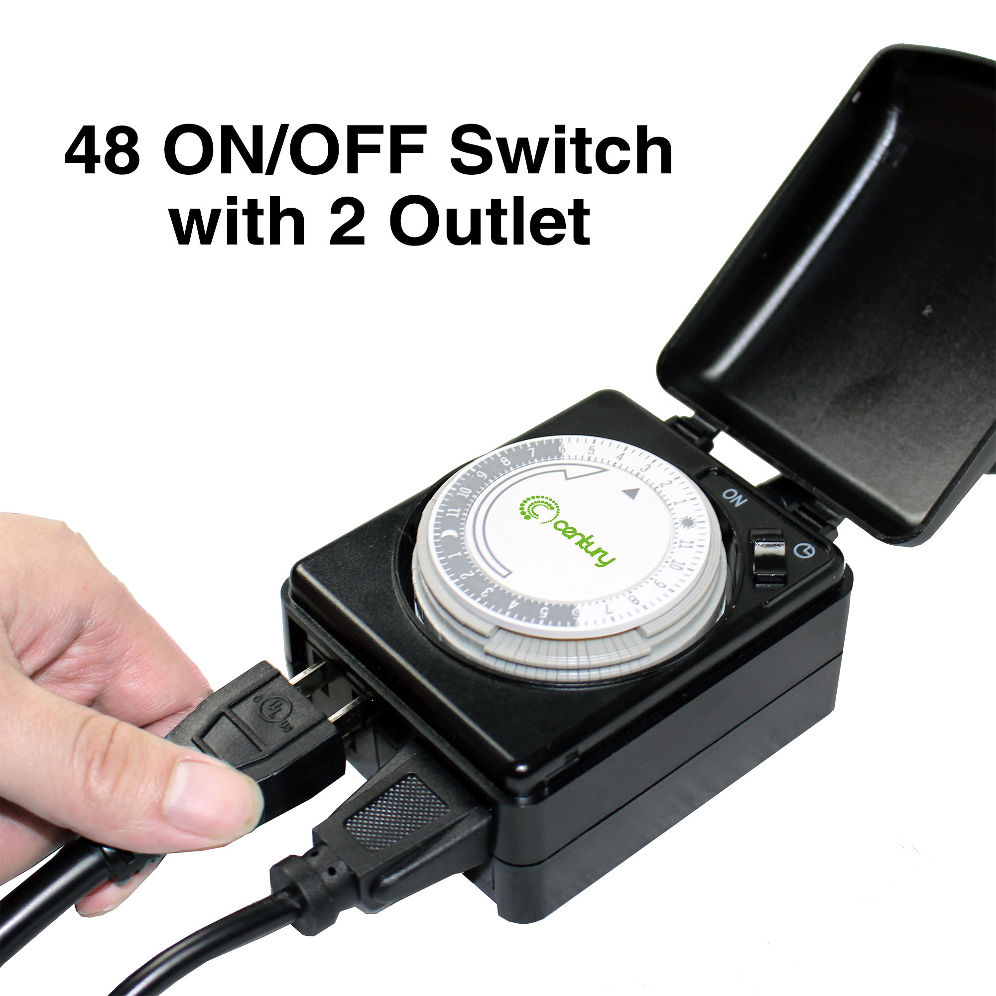 Century Compact Outdoor Mechanical 24 Hour Programmable Dual Outlet