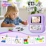 Hangrui Kids Camera Instant Print 14MP 32GB Card 1080P Video 3 Roll Paper view 4
