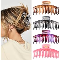 Hair Clips for Women and Girls, 4.3 Inch Nonslip Large Claw Clips, Strong Hold Claw Hair Clips for Thick and Thin Hair…