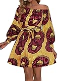Vimoisa Women Sexy Boho African Short Dress One