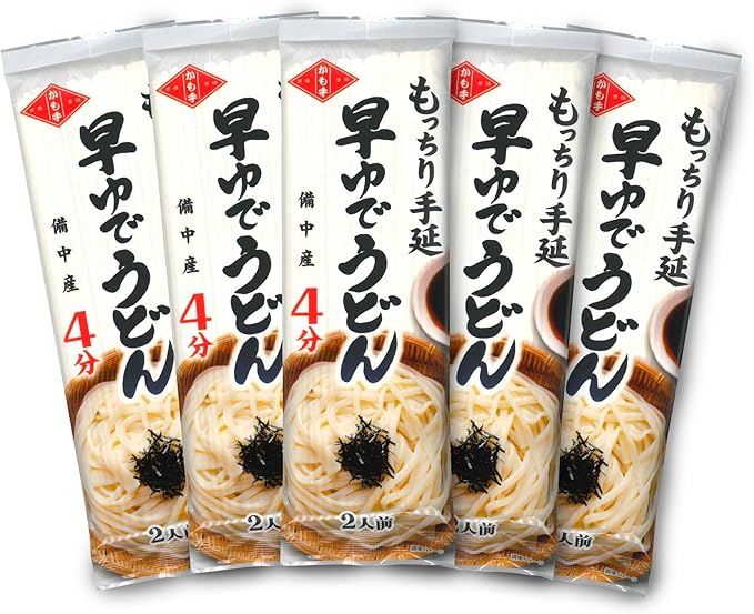 Amazon もっちり手延早ゆでうどん 0ｇ 5袋 かも川 うどん 通販