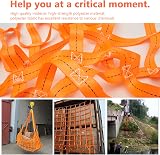 Jetcloud 1x1M Polyester Cargo Hoisting Net 300KG Load Capacity Orange Safety view 3