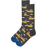 Hot Sox Men's Aviator Pup Socks 1 Pair, Charcoal Heather, Men's 10-13 Shoe