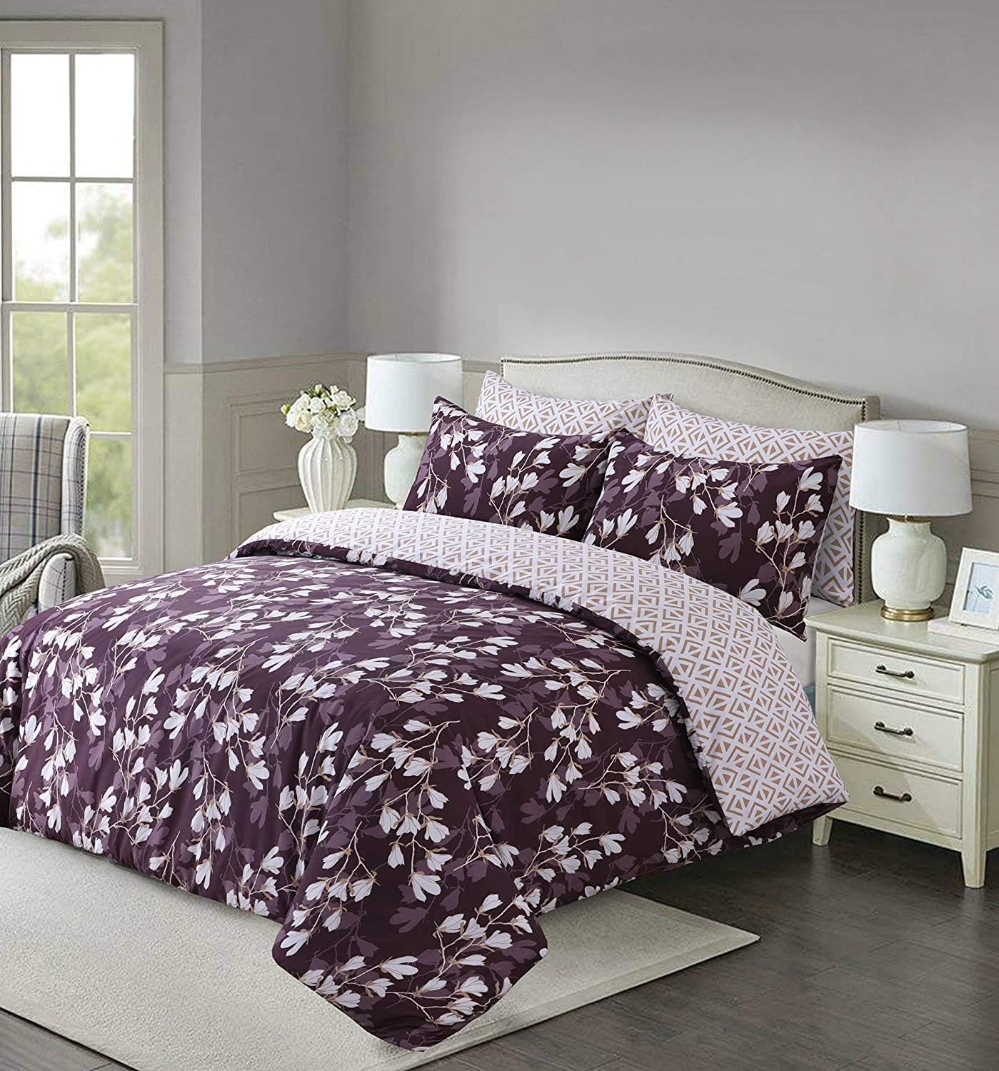 Indus Textiles Duvet Quilt Cover Bed Sets Reversible Patterned Soft and