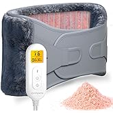 Comfytemp Himalayan Salt Weighted Heating Pad for Back, Electric Moist Heating Pad for Period, FSA Eligible HSA for Women Mom Men Dad, Weighted Waist Belt with 6 Heat Levels & 7 Timers