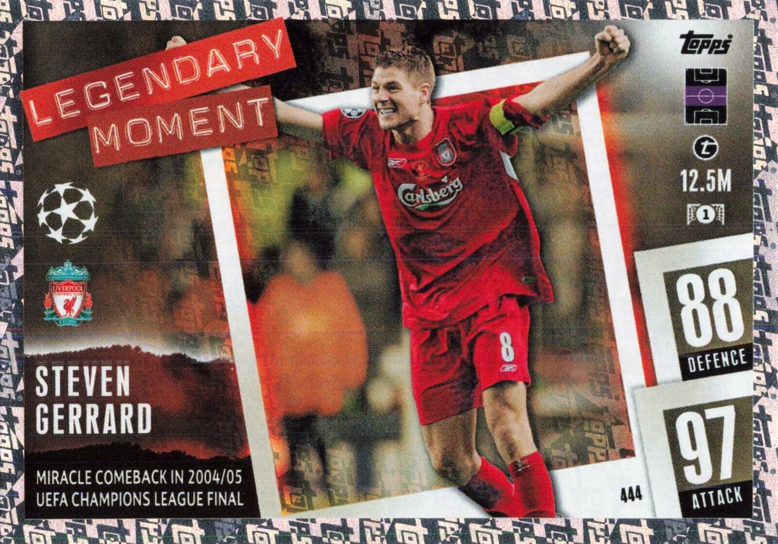 Topps Match Attax 2023 2024 Steven Gerrard Legandary Moment Trading Card