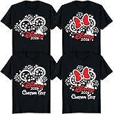 Custom Family Trip 2026 Shirts, Mickey Minnie Ears Design, Matching Family Vacation T-Shirts, Unisex Cotton Blend, Multiple Colors Available