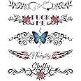 Kink Ink - 5 Large Sexy Naughty Temporary Tattoos for Women Ladies - Adult Fun for Lower Back Legs Arms Stomach