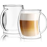 JoyJolt Caleo Collection Double Wall Insulated Glass Coffee Cups (Set Of 2) -13-Ounces