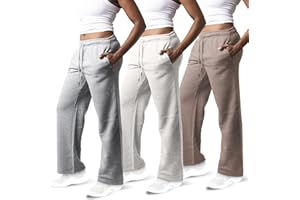 Common Stitch 3 Pack Sweatpants Women, Wide Leg Womens Sweatpants, Workout - Yoga Pants (Available in Plus)