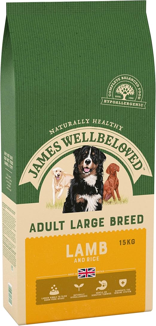 James Wellbeloved Complete Dry Adult Large Breed Dog Food Lamb and Rice