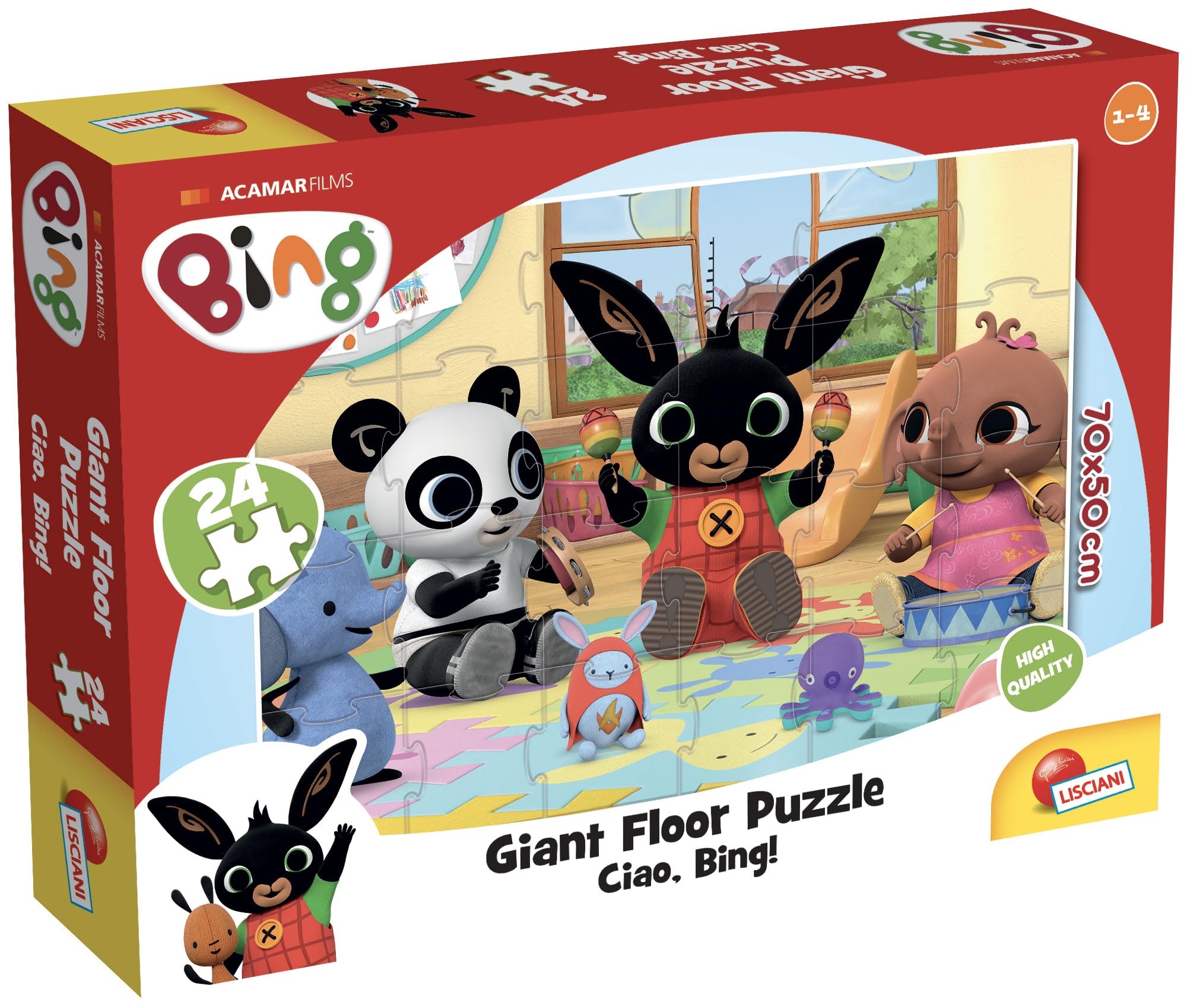 Lisciani Bing Giant Floor Puzzle Ciao, 24 Pieces, Multicolour - 74716