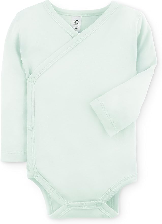 Colored Organics Baby Organic Cotton Kimono Bodysuit Long Sleeve
