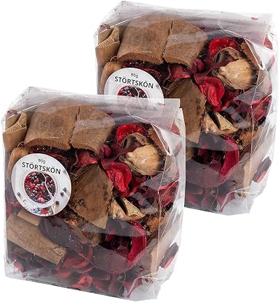 IKEA STORTSKON Scented Potpourri Red Brown Berries Set of 2 x 90g Bags