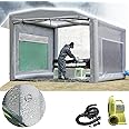 Sewinfla New Version Airtight Waterproof Paint Booth, 13x11.5x10ft Durable Portable Paint Booth Perfect Solution for Overspray Problem,with 750w Blower