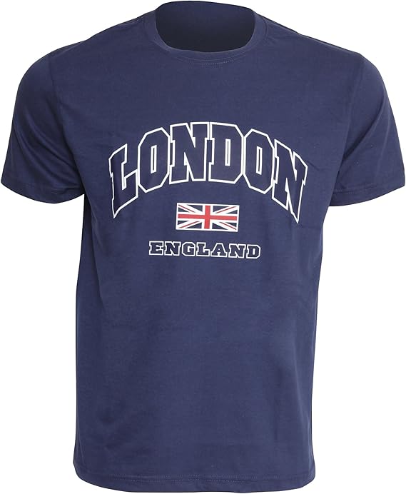Mens London England Print 100 Cotton Short Sleeve Casual TShirt/Top