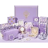 Easter Basket Gifts for Tween & Teen Girls, 8 PCS Birthday Gift Teenage Girl Gifts Trendy Stuff w/Fun Task Tag Makeup Brushes & Bag, Empower Positive Wrapped Gift Prefilled Stuffers for Daughter Niece